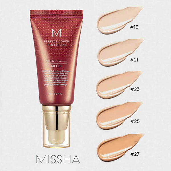 MISSHA - M Perfect Cover BB Cream SPF42 PA+++ {Choose color} (#21 Light Beige)